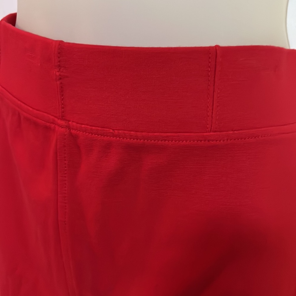 Catch My I Vibrant Red Wide Waist Stretch Pencil Skirt L - Picture 2 of 4